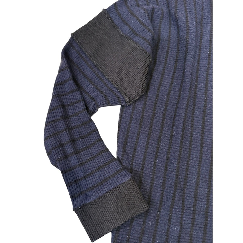 MM6 Maison Martin Margiela Women's M Black/Blue Waffle Knit Sweater Long Sleeve - Picture 3 of 8